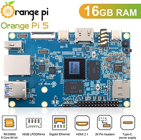 Narančasto PI 5 16GB Rockchip RK3588S 8-Core 64 bitni jednokratni putni računar, do 2,4 GHz i 8K video