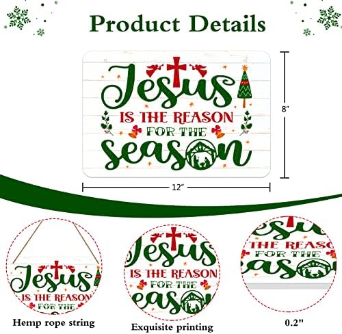 WhatSign Božić znakovi Isus je razlog za sezonu znak Isus Božić vrata zid dekor znakovi rođenja