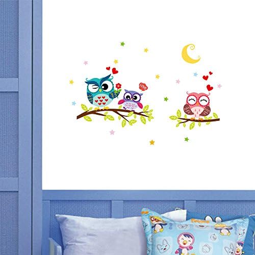 Nsqfkall vodootporna naljepnica uklonjivi dekor za djecu Cartoon Home Owl zid životinjske sobe