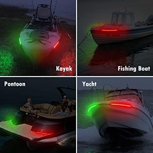 Navigacijska svjetla Obcurco, 12 inča LED navigacijska svjetla za čamce, čamce za čamce luk i krma za marine,
