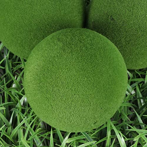 Generic 3pcs Green Artificial Moss Balls Dekorativni kamenje 10cm Turf Gras Flocking Ball Sphere