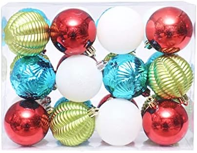 EESLL Božić Balls Božić Ball Ball Multicolor Set za sjajne svijetle Božić ukrasi za Božić stablo