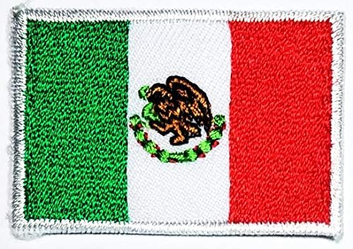 Jednomx 3pcs. Zemlja zastava Meksiko Vezerani Applique Patch Mexico Zastava amblem Uniform Vojno