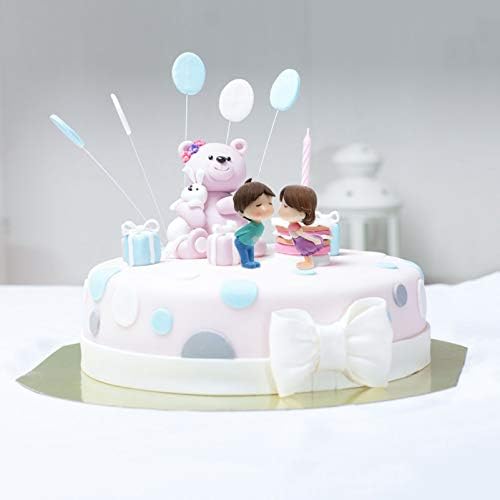 Aboofan 2 seta parova figurinske torte Topper Desktop ukrasi za Valentines Day za vjenčanje rođendan