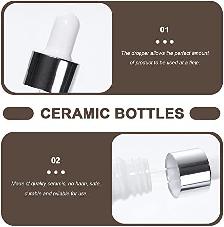 Alremo Xinghuang - 3pcs keramički kappers boce kapljice keramičke parfemske boce prazne boce s kapljicama posude za esencijalne ulje kozmetička tečnost miješana boja