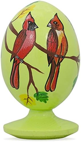 Bestpysanky crvene kardinalne ptice u šumi drvene figurine