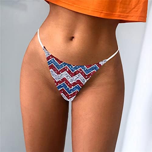 Sexy Thong donje rublje za žene u SAD-u 4. jula Bešavne G-žice Patriotske zvijezde Print br. Show