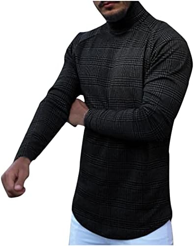 Dizajnerski košulje za muškarce Ispišivanje priopćenja za tisak Turtleneck High Elastic dugih rukava s dugim rukavima za dno
