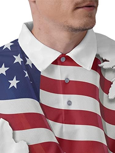 Pagymo Golf majice za muškarce Polo majica Muški smiješni Swing Patriotska američka košulja za zastavu Crazy