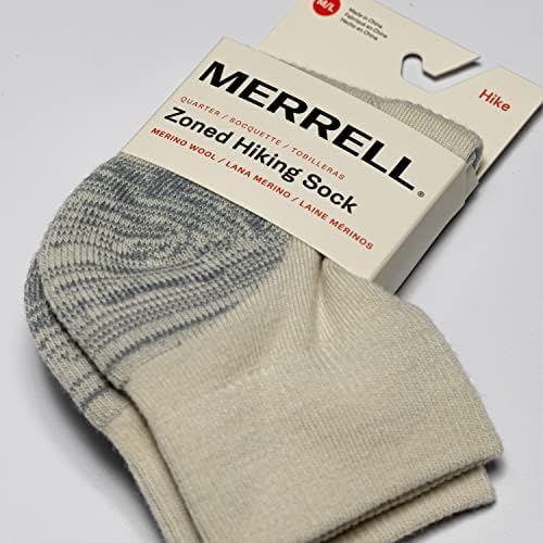 Merrell Unisex muške i ženske zonirane vunene pješačke čarape - 1 pakovanje - pakovanje - prozračna