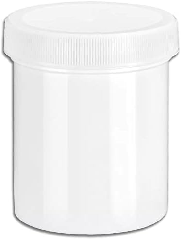 4 oz bijele boje širokog plastičnih staklenka - pakovanje od 18 BPA besplatnih kozmetičkih kontejnera i