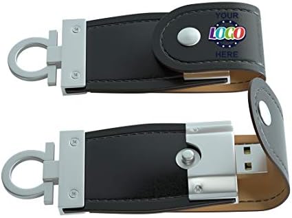 Meinami prilagođeni USB fleš uređaj crni kožni isječak Prilagođeni palac pogon Personalizirani memorijski stick 256MB 500 paketa
