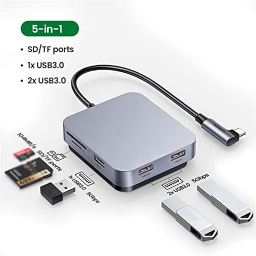 5 u 1 tip UGREEN USB C HUB na USB 3.0 5Gbps TF / SD kartica 104mb / s dodatna oprema magnetna