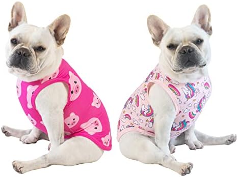 CuteBone Dress 2-Pack meka odjeća za kućne ljubimce prozračni ljetni prsluk za malo štene i