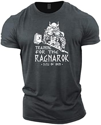 Teretana trening za Ragnarok -Viking teretanu majicu za muškarce Bodybuilding Teglifting Strongman Trening