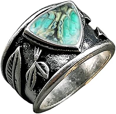 2023 New Exquisite Dame Ring Vintage Tirkizni srebrni list prsten za vjenčani prsten nakit Pokloni