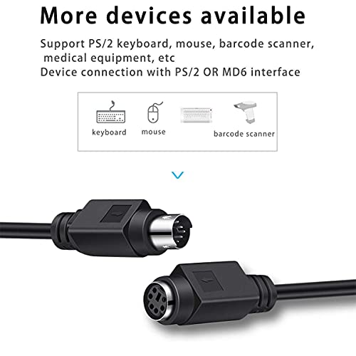 Juxinice bakrene žice PS / 2 produžni kabel, mini din 6pin muški do ženskog kabla za računarsku