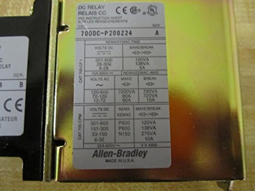 ALLEN BRADLEY 700dc-PT200Z24 DC operisan, vremensko kašnjenje, 24V DC, 2 ne, relej