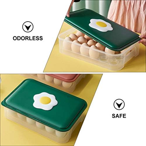 Cabilock ladica za jaja Clear ladica 24 mreže kutija za odlaganje jaja frižider kutija za jaja sa poklopcima prenosiva