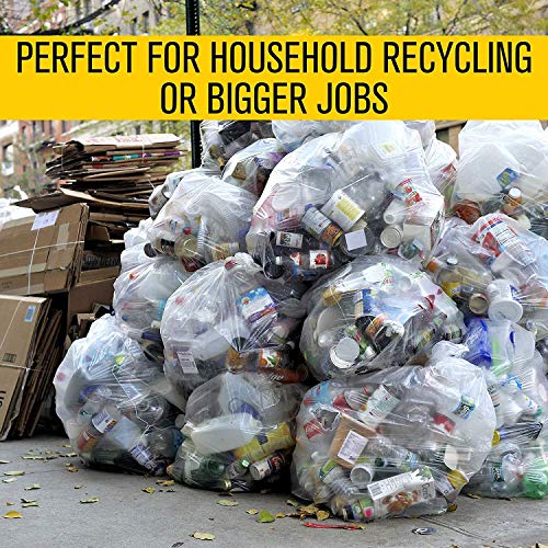 Aluf plastika 33 galon 2 mil debele jasne vrećice za smeće - 33 x 39 - pakovanje od 100 - za recikliranje,