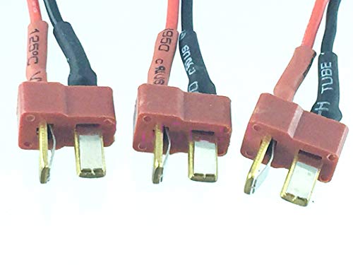 3pcs Futaba / JR muški do t-utikača dekano muški adapter 20awg 10cm žica za LED RC