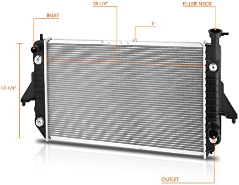 OE stil 1-redni aluminijumski radijator za hlađenje kompatibilan sa 95 Chevy Astro GMC Safari DPI 1688