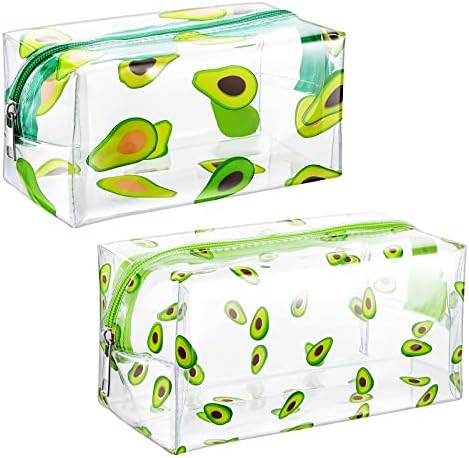 Amylove 2 Pakovanje slatke avokado torbe za šminkanje voćna kozmetička torba vrećice sa patentnim