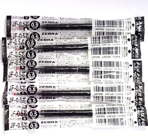 Zebru JF-0,5 gel olovka za mastilo, 0,5 mm, crna, 5 punjenja po paketu [Komainu-dou originalni paket]