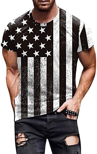 Meymia Muške majice, 2023. ljetni muškarci Ležerni dan neovisnosti Ispis Kratki rukav Brza košulja za suhu vješu