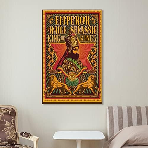 Sažetak Poster car Haile Selassie zidni dekor Vintage posteri soba dekor Posteri zidne umjetničke slike