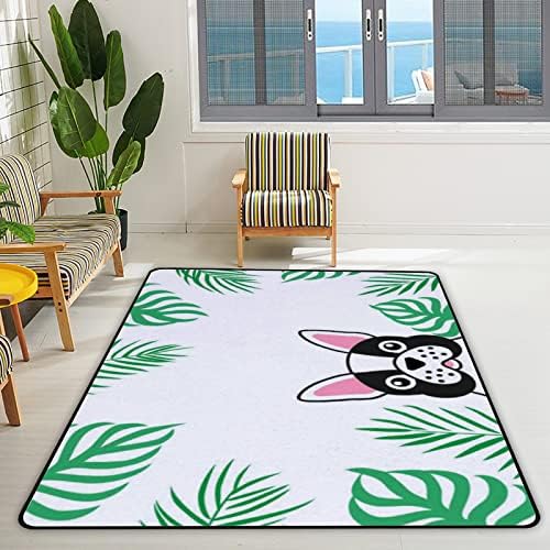 Puzajući zatvoreni tepih Play Mat Dog Tropical Palm za dnevni boravak Spavaća soba Obrazovna vrtića Pod Podna