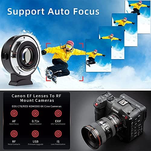 EF-R3 Adapter za montiranje 0,71x Brzina Pojačana adapter za montiranje kompatibilan je za Canon