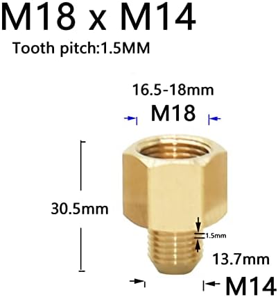 Mesingani navojni konektor M14 M18 M22 Priključci za prelaznu spojku za vodu za mjehuriće Kuhinja i kupaonica 1pcs