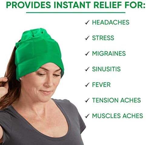 Akulief Head glavobolje, migrena i stresa - prirodna maska ​​za napetost i mišićna bol - podržava opuštanje,