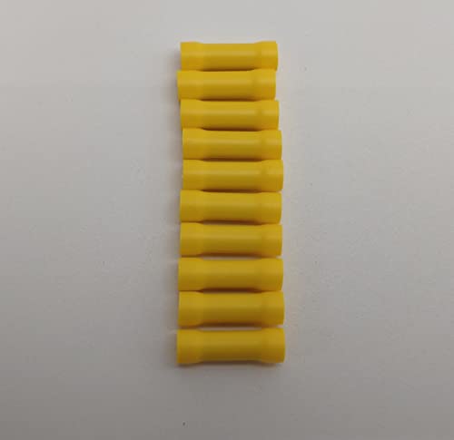 10x žuti 12-10 AWG stražnjice konektori ožičenja žica za grizu na izoliranom rukavu PVC. JL Missouri