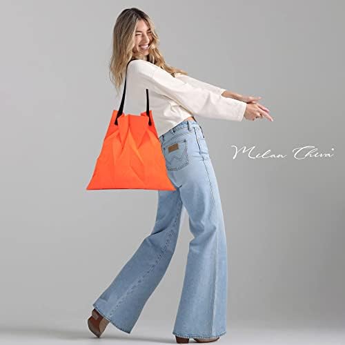 Milan Chiva Platnena torba za žene estetska sklopiva & amp; Torbe za kupovinu namirnica za višekratnu