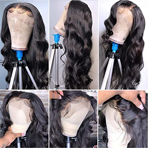13x4 čipkaste prednje perike ljudska kosa za crne žene tijelo talas prozirne ljepljive perike ljudska kosa