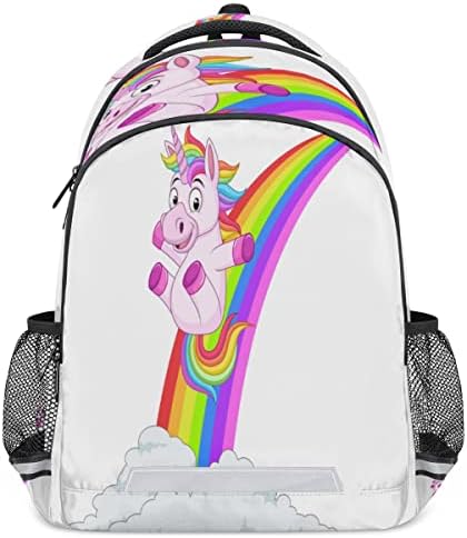 CFPolar Cartoon Unicorn Rainbow Student ruksak sa školskim ruksakom za prijenosni pretinac za žene Muškarci Studenti Teens Girls Boys