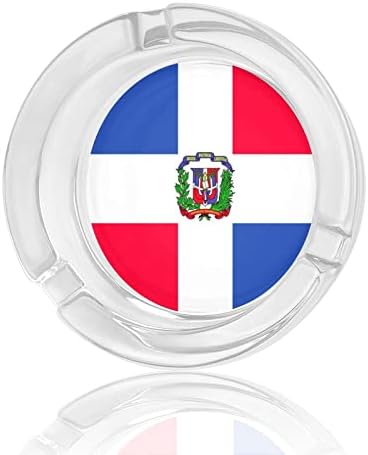Dominikanska Republika Glass Ashtray okrugli cigarete Držač za držač pepela za kućni ured Uredni ukras
