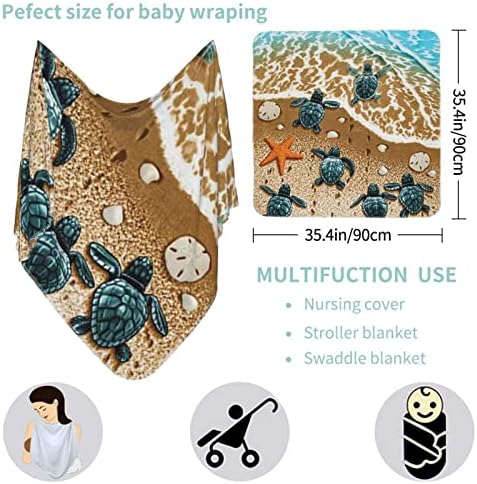 Putmay Beach Turtle Baby pokrivač primate pokrivač za novorođenčad novorođenče