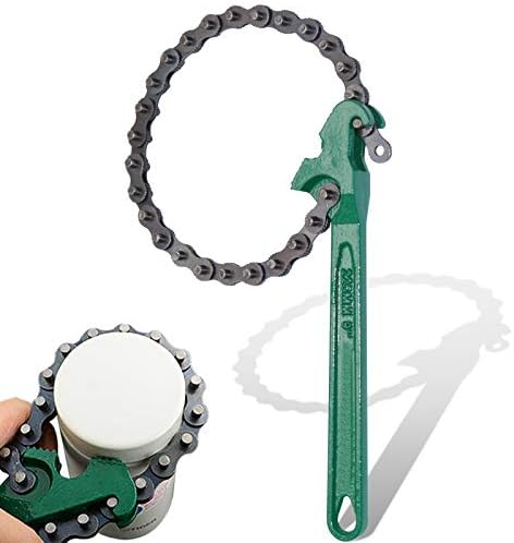 Boeray 9 inčni jaki lanac lančanog ključa reverzibilni filter za ulje Alat za cijev za cijev za cijev alat učvršćuju maksimalno 5 inčni promjer sa nazubljenim lancem