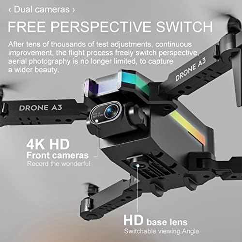 Dronovi sa kamerom za odrasle dvostruka 4k HD FPV kamera, sklopivi dron na daljinsko upravljanje,