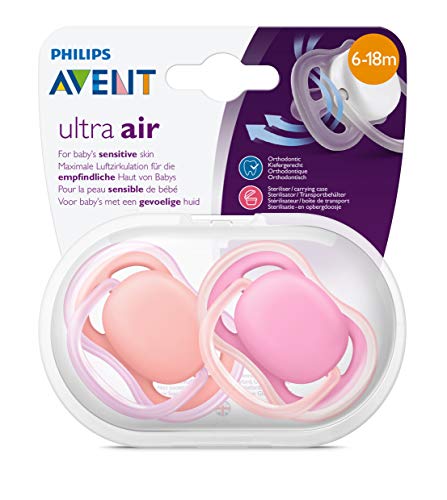 Avent Ultra Air 2-Pack Pacifiers-Pink / Coral, jedna veličina
