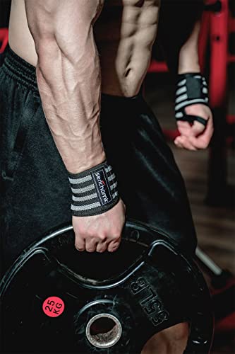 Serichamk Weight Lifting Wrist Wraps-20 Profesionalna Klasa Sa Thumb Loops Podrška Za Zapešće Za Dizanje Tegova Izbegavajte Povrede Zapešće Za Dizanje Tegova Muškarci Siva