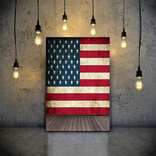 Aofoto 3x5ft Vintage pozadina američke zastave SAD 4. jula dekor za zabavu stari drveni pod fotografija pozadina