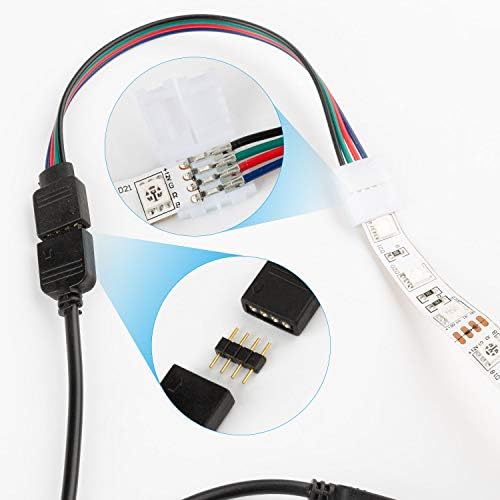 haraqi 4-pinski RGB muški i ženski konektorski žičani kabl sa 10 x muški 4-pinski utikači za 5050 3528