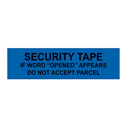 Aviditi Tape logika, otvorena Tamper evidentna sigurnosna traka, 3 inča x 60 metara, debljine 2.5 Mil, plava, displeji - otvorena poruka kada se dira