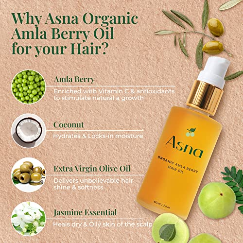 Amla ulje za kosu, hladno prešano ulje za rast kose kompanije Asna, Organic, ulja za tretman kose za sve