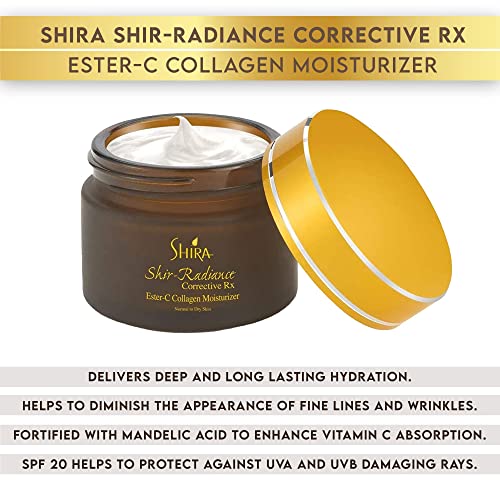 Shira Organic-Face Essentials Combo, Ester C-Collagen Moisturizer 50ml, instant lift Collagen Serum