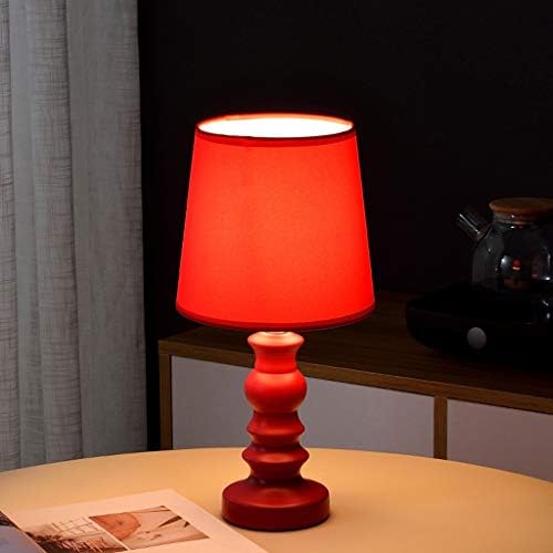 Zhyh velika crvena stolna svjetiljka spavaća soba noćna lampa Nordic Girl Festive vjenčani